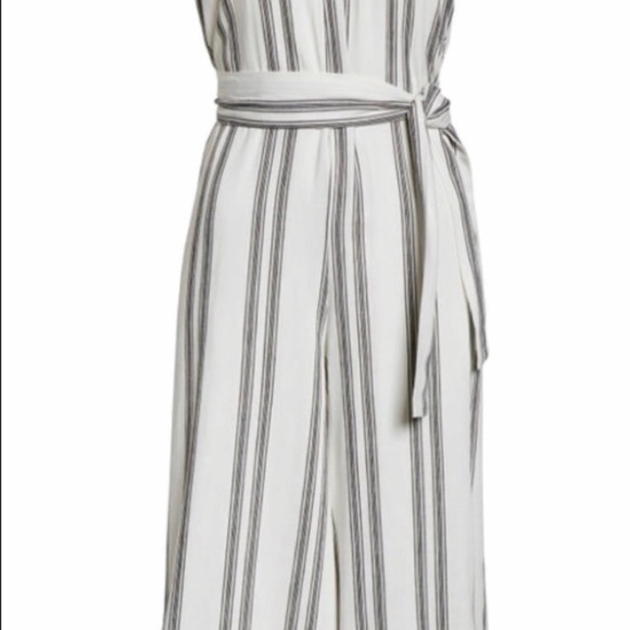 Dolce Vita Striped Linen Blend Jumpsuit, Size Extra Small - Picture 4 of 16